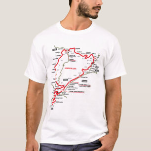 ニュルブルクリンク ノルドシュライフェ - ドイツ コースマップ 写真 Tシャツ