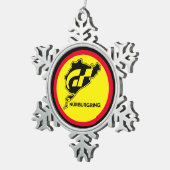 ニュルブルクリングドイツ国旗ドイツ・グランツーリスモGT スノーフレークピューターオーナメント (右)