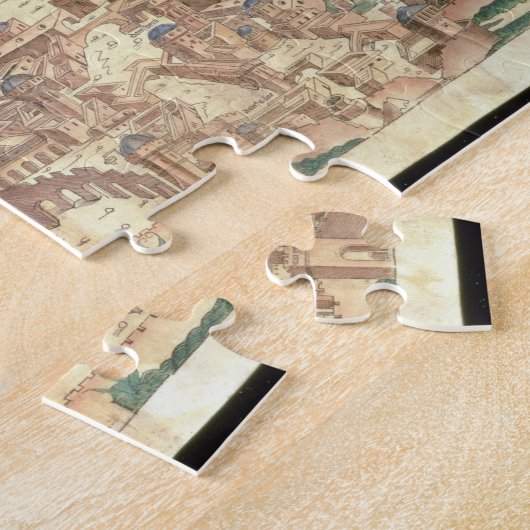 ニュルンベルクからのエルサレム市の眺め、 ジグソーパズル (側面)