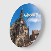 ニュルンベルクハウプトマルクニュルンベルクバヴァリアドイツ ラージ壁時計 (傾斜)