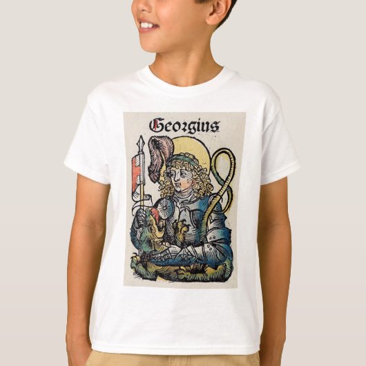 ニュルンベルク年代記に描かれた聖ゲオルギウス Tシャツ (正面)