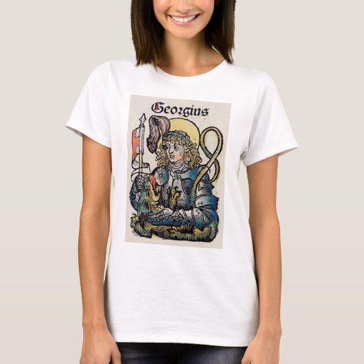 ニュルンベルク年代記に描かれた聖ゲオルギウス Tシャツ (正面)