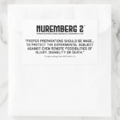 ニュルンベルク符号1947年A。長方形ステッカー7枚 長方形シール (バッグ)