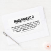 ニュルンベルク符号1947年A。長方形ステッカー7枚 長方形シール (封筒)