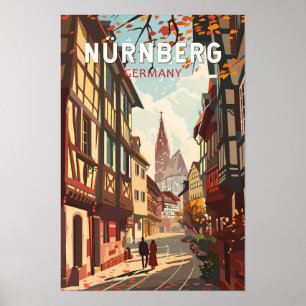 ニュルンベルク ドイツ 旅行 アート ヴィンテージ ポスター