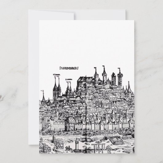 ニュルンベルク 中世のドイツの都市 招待状 (正面)