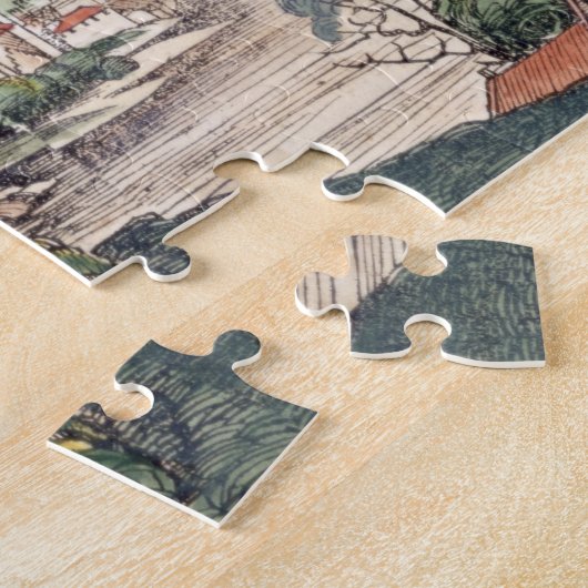 ニュルンベルクChronからのプラハの鳥瞰的な眺め ジグソーパズル (側面)