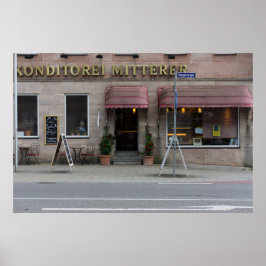 ニュレ伝統的ンベルクのドイツのKonditorei ポスター