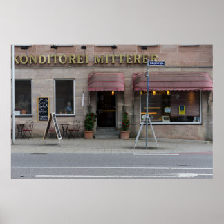 ニュレ伝統的ンベルクのドイツのKonditorei ポスター