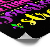 ニューおもしろいオーリンズマルディグラスルイジアナカーニバルヌ ポスター (角)