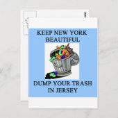 ニューおもしろいヨークのニュージャージーのジョーク ポストカード (正面/裏面)