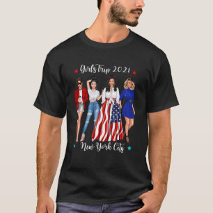 ニューおもしろいヨークシティクールガールズトリップ2021ウィメンズバ Tシャツ