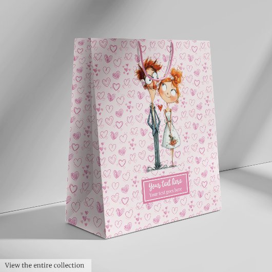 ニューおもしろいリウェズ抱き枕予測できなカートゥー結婚ズ ミディアムペーパーバッグ