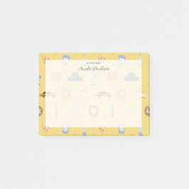 ニューよくはしゃぐヨークシティパターンカスタードイエロー名 ポストイット