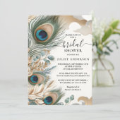 ニューアジア素朴スカイクラウドピーコックブライダルシャワー 招待状 (スタンド正面)