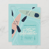 ニューアドベンチャーカヤックカップルウェディングシャワーインビタット ポストカード (正面/裏面)