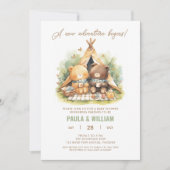 ニューアドベンチャーハッピーキャンパーズベビーシャワー招待状 招待状 (正面)