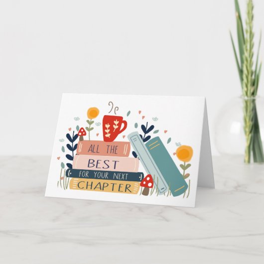 ニューアドベンチャーブックラバー新しい退職 カード (正面)