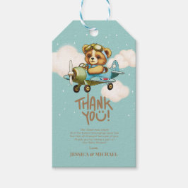 ニューアドベンチャーベビーパイロット飛行機ベビーシャワー ギフトタグ