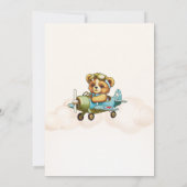 ニューアドベンチャーベビーパイロット飛行機ベビーシャワー 招待状 (裏面)