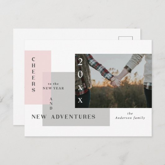 ニューアドベンチャーhappy新年の休日はがき シーズンポストカード (正面/裏面)