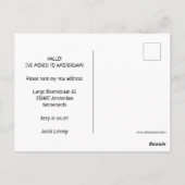 ニューアドレスアムステルダムカナルハウズムーヴカラフルィング ポストカード (裏面)