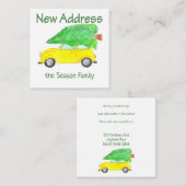ニューアドレスカーとクリスマスツリー エンクロージャーカード (正面/裏面)