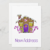 ニューアドレスギンガーブレッドハウス招待状 招待状 (正面/裏面)