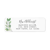 ニューアドレスグリーナリー差出人住所ラベル ラベル (正面)