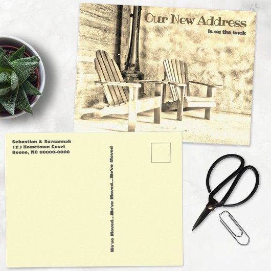 ニューアドレスセピアアディロンダックチェアポーチカスタム ポストカード