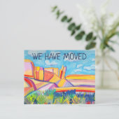 ニューアドレスニューメキシコカラフルンランドスケープアート ポストカード (スタンド正面)