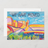 ニューアドレスニューメキシコカラフルンランドスケープアート ポストカード (正面/裏面)