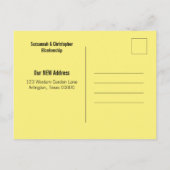 ニューアドレスフラワーズヴィンテージ手押し車テンプレート ポストカード (裏面)