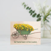 ニューアドレスフラワーズヴィンテージ手押し車テンプレート ポストカード (スタンド正面)