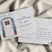 ニューアドレスブルーパステル引っ越しました発表 ポストカード