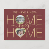 ニューアドレスホームスイートホームブルゴーニュ&金ゴールド写真 案内ポストカード (正面)