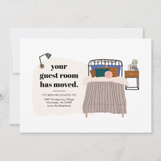 ニューアドレスボホゲストベッドルームデコールムービング 案内状 (正面)