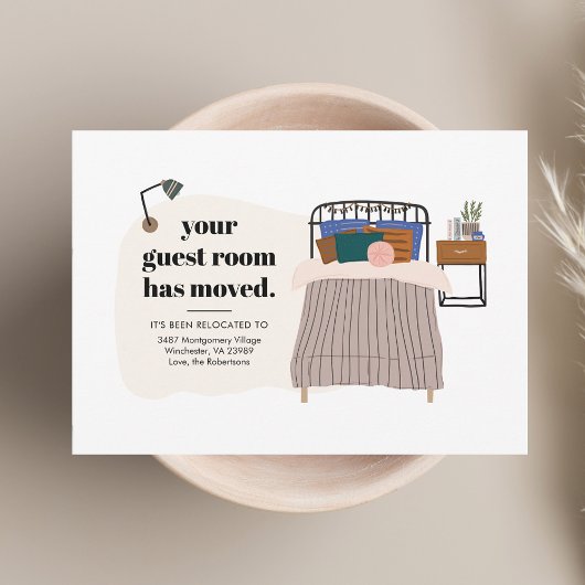 ニューアドレスボホゲストベッドルームデコールムービング 案内状