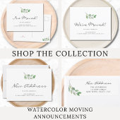 ニューアドレスミニマリストグリーンリー差出人住所 ラベル