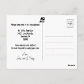 ニューアドレスモノグラムウェスタンスタイル パーソナライズされた ポストカード (裏面)