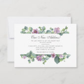 ニューアドレス引っ越しました植物ユーカリ ノートカード (正面)