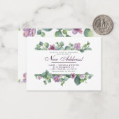 ニューアドレス引っ越しました植物ユーカリ ノートカード (正面/裏面インサイチュ)