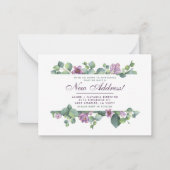 ニューアドレス引っ越しました植物ユーカリ ノートカード (正面)