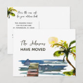 ニューアドレス ウォーターフロント パームツリー 引越 案内ポストカード (正面/裏面)