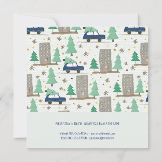 ニューアパートメントフォトドゥードルコンドアンドカームービング 案内状 (裏面)