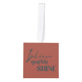 ニューアパートメ信じントスパルクルシャイン3フォト キューブオーナメント (正面)