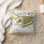 ニューアムスターダムの地図1661年 クッション (ブランケット)