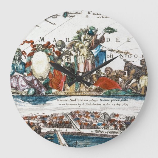 ニューアムスターダム1673年 ラージ壁時計 (正面)