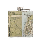 ニューアムスターダム(1660年)のヴィンテージの地図 フラスク (裏面)