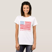 ニューアメリカン市民 |手描きアメリカ国旗 Tシャツ (正面フル)